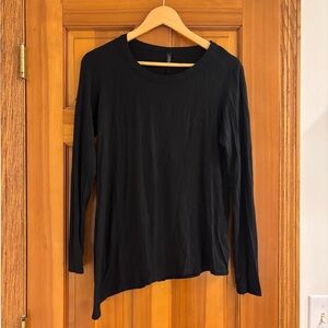 Trina Turk black asymmetrical black top